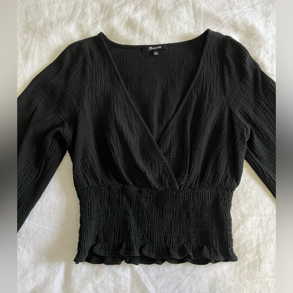Madewell Cropped Long Sleeve Shirt